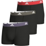 adidas Herren Multipack (3pk) und Active Flex Cotton Trunk Boxershort (6 Pack) Retroshorts, Schwarz, M