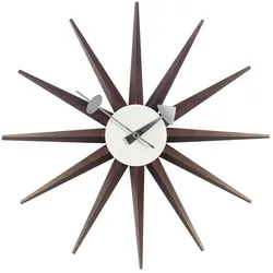 Vitra - Sunburst Clock, Nussbaum