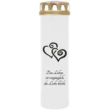 HS Candle 4er Pack Grabkerzen mit Motiv, Grablicht mit Brenndauer von ca. 7 Tage, Motiv: Herzen, in vielen weiteren Varianten
