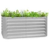Blumfeldt High Grow Straight Hochbeet 120 x 60 x 60 cm Silber
