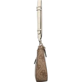 GUESS Schultertasche Noelle II Top Zip Shoulder Bag Latte Logo