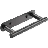 Toilettenpapierhalter Klorollenhalter Edelstahl ohne Bohren Schwarz