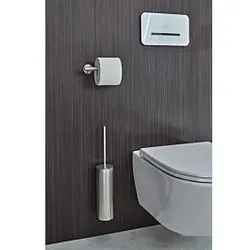 Herzbach Design iX Papierrollenhalter 17.814000.1.09 Edelstahl gebürstet, ohne Deckel, Wandmontage