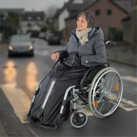 Maximex Rollstuhl-Wärmesack, Wasser- und winddichter Rollstuhlsack, Schutz vor Kälte, Nässe und Schmutz, Polyester, 130 cm Länge