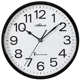 Atlanta Funkwanduhr Atlanta 4378/5, Blau, Funk-Wanduhr schwarz