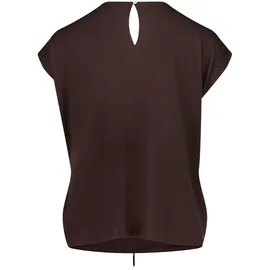 Cartoon Blusenshirt kurzarm in dunkelbraun, | Gr.: 36