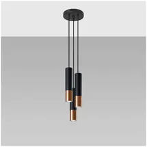 Sollux Loopez 3-flg. 20 cm rund schwarz/kupfer