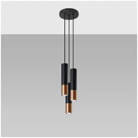 Sollux Loopez 3-flg. 20 cm rund schwarz/kupfer