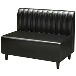 360Home Gastro Sitzbank Dinerbank Sofa Gastronomiemöbel Cafe Bar Restaurants Hotel Einrichtung Stuhl 120*65*85cm 【A28-91 】Schwarz