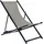 Beliani Locri II Liegestuhl 60 x 79 x 60 cm grau/schwarz klappbar