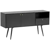 Wohnling Sideboard 140 x 75 x 40 cm Schwarz