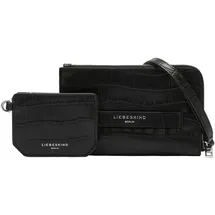 Liebeskind Berlin Lora Croco Umhängetasche Leder Black