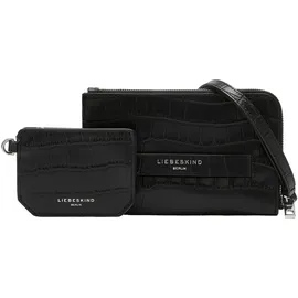 Liebeskind Berlin Lora Croco Umhängetasche Leder Black