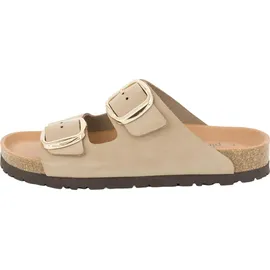 Piece of Mind Comfort Pantoletten Ergonomisches Fußbett, pflanzlich gegerbtes Nubuk Leder, Äußerst bequemes Laufen
