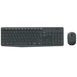 Logitech Combo-Tastatur Tastatur Maus Mk235 Rf Kabellos Grau