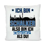 Herzbotschaft Dekokissen 40 x 40 cm Weiß