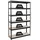 Proregal Schwerlastregal Metall 200x120x40 cm Schwarz 6-Ebenen