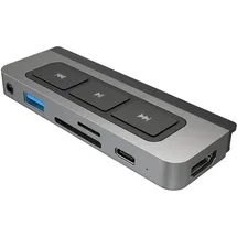 Hyper 6-in-1 (USB-C, 6 Ports), Dockingstation - USB Hub, Grau