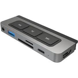 Hyper 6-in-1 (USB-C, 6 Ports), Dockingstation - USB Hub, Grau