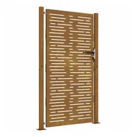 VidaXL Gartentor 105x205 cm Cortenstahl Quadratisches Design