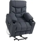 CLP Sessel Andover I Relaxsessel Elektrisch Verstellbar Mit Aufstehhilfe I Fernsehsessel Mit Liegefunktion, USB Ports Und Getränkehalter