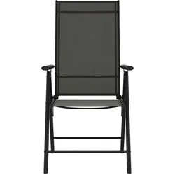 vidaXL Gartenstühle Klappbar 6 Stk. Textilene Schwarz