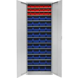ADB Stahlschrank 40829 lichtgrau 71,0 x 30,0 x 195,0 cm, aufgebaut