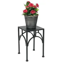DanDiBo Ambiente DanDiBo Blumenhocker Metall Schwarz Eckig Blumenständer Blumensäule