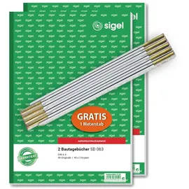 Sigel Bautagebuch A4 selbstdurchschreibend