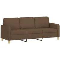 VidaXL 3-Sitzer-Sofa Braun 180 cm Stoff