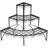 Tectake Blumentreppe mit 3 Stufen 60 x 60 cm Schwarz