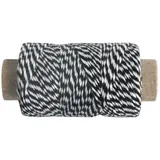 Rayher Garn, schwarz 1mm schwarz/weiß, 35m