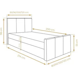 ax living Levente 100 x 200 cm H3 Grau