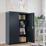 Festnight Aktenschrank Abschließbar Metall Büroschrank Metallschrank Stahlschrank Bücherschrank Ablagen Mehrzweckschrank Schrank Büro Anthrazit 90x40x140 cm