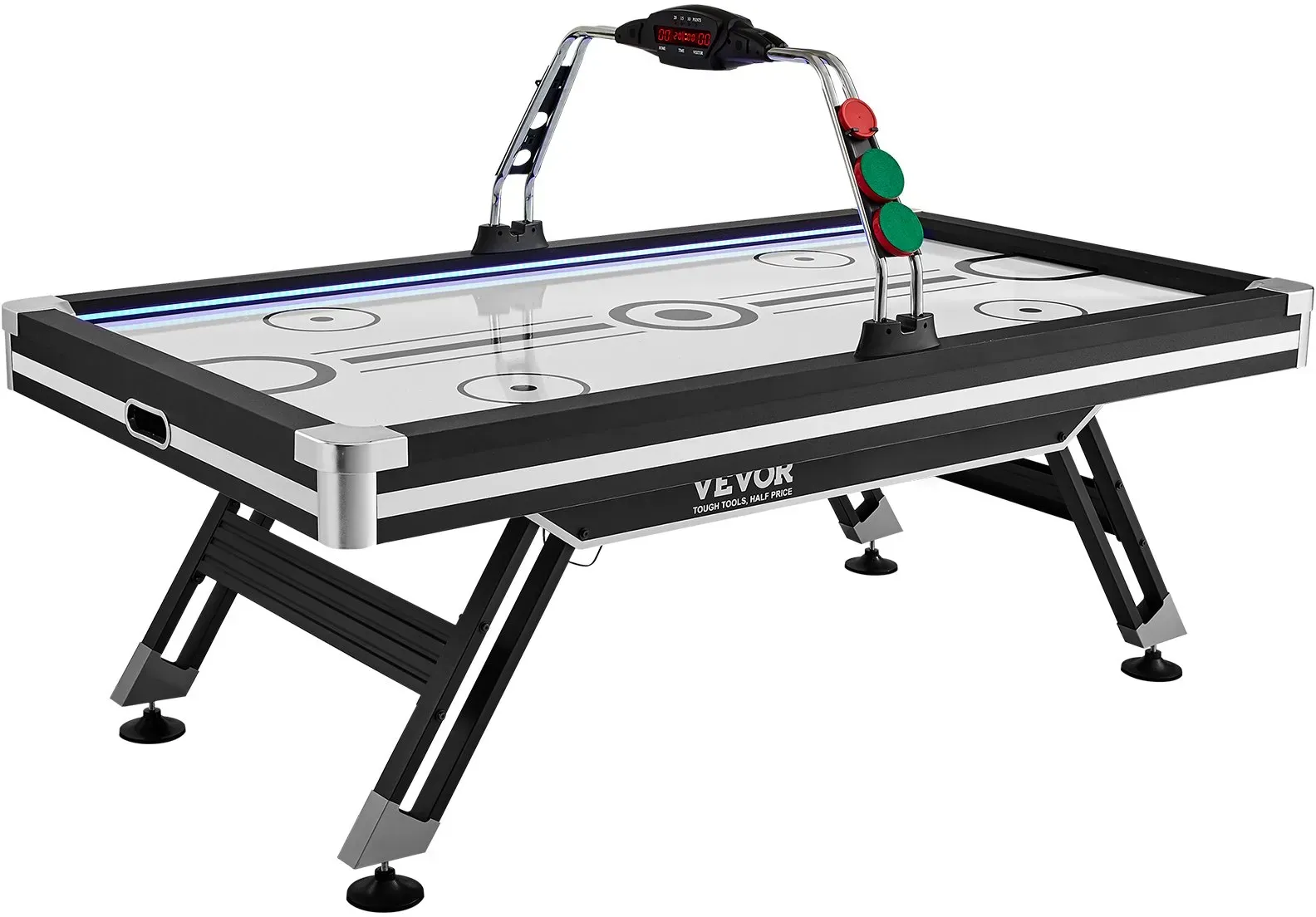 VEVOR luftbetriebener Hockeytisch, Indoor-Hockeytisch für Kinder und Erwachsene, LED-Sporthockeyspiel mit 2 Pucks, 2 Schiebern und elektronischem Punktesystem, Arcade-Gaming-Set für Spielzimmer