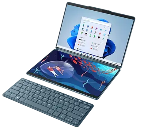 Lenovo Yoga Book 9i 13 i7-Windows 11 Home-16GB-512GB 13th Generation Intel® Core i7-1355U Processor E-cores up to 3.70 GHz P-cores up to 5.00 GHz, Windows 11 Home 64, 512 GB SSD M.2 2242 PCIe Gen4 TLC - 82YQ001WUK
