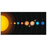 Artland Wandbild »Vector Sonnensystem mit Planeten«, Sonnensystem, (1 St.), als Alubild, Outdoorbild, Leinwandbild, Poster, Wandaufkleber, bunt
