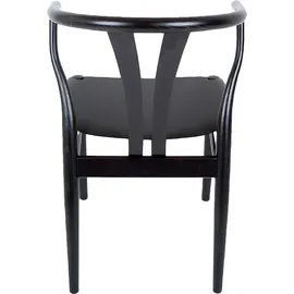 Hammel Furniture Holzstuhl Findahl by Hammel Mette Leder schwarz 2er Set