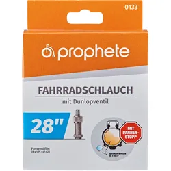 Fahrradschlauch PROPHETE "Fahrradschlauch" Fahrradschläuche Gr. 48 mm, Dunlopventil (DV), 28 Zoll (71,12 cm), schwarz (farbe}) Fahrradschläuche