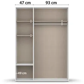 Rauch BLUE Kleiderschrank Voyager 140 x 194 cm Dekor Alpinweiß