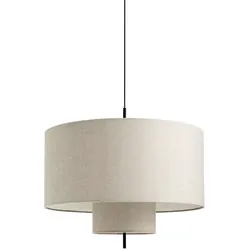 New Works - Margin Pendelleuchte Beige Canvas Ø90