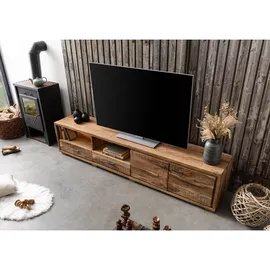 Wolf-Möbel BARK TV-Lowboard 220x40x47 cm Beige Massivholz