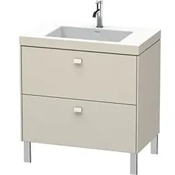 Duravit Brioso c-bonded Waschtisch mit Unterbau BR4701N9191, 80x48cm, Taupe, ohne Hahnloch