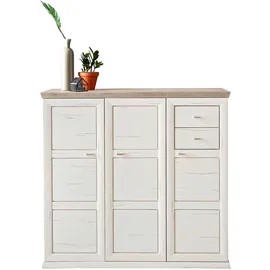 hom'in CAMRON 133,4 x 123,2 x 42,5 cm 7 Fächer, 2 Schubladen grau / grau