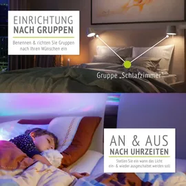 linovum 4 Stück LED E14 Lampen Smart RGB WLAN kompatibel mit Alexa Echo, Google Home - App- & Sprachsteuerung dimmbare Lichtfarbe CCT
