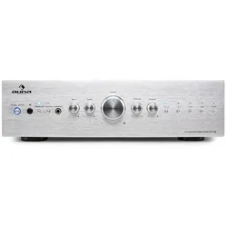 CD708 Stereo-Verstärker AUX Phono Silber 600W Silber-Metallic