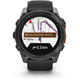 Garmin fenix 8 AMOLED 51 mm schwarz / schiefergrau mit QuickFit Silikon-Armband 26 mm