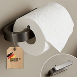 DEKAZIA® Toilettenpapierhalter ohne Bohren Edelstahl grau | Klopapierhalter ohne Bohren | Klorollenhalter ohne Bohren Klopapierhalter WC Rollenhalter ohne Bohren WC Papier Halterung Kleben