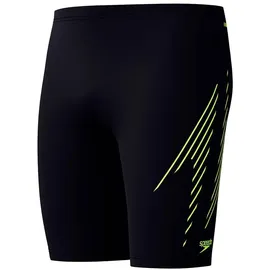 Speedo Hyperboom Placement Jammer | Black | Hyper Yellow | UK 30