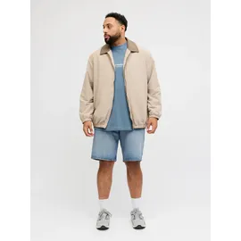 Jack & Jones PlusSize Shorts "JJITONY JJORIGINAL SHORTS AKM 111 PLS", Herren, Gr. 46 (6XL), N-Gr, light blau denim, Web, Obermaterial: 100% Baumwolle, JACK & JONES PLUSSIZE, Abriebeffekte, relaxed fit knielang, Hosen Shorts
